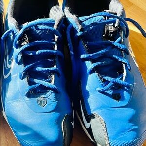 Nike Blue and Black Nike baseball cleats